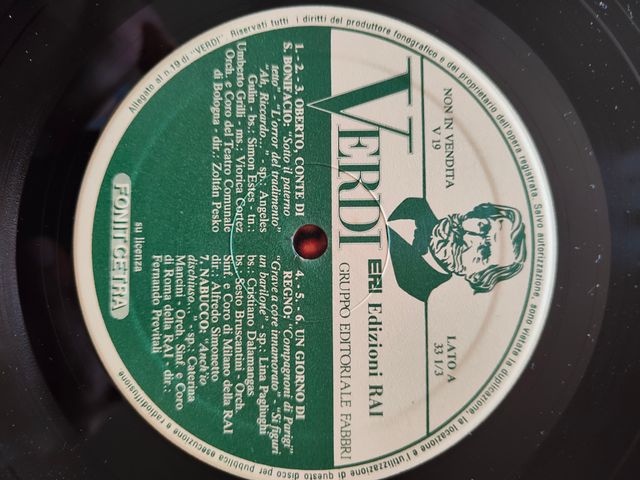 LP GIUSEPPE VERDI, 20 OPERE