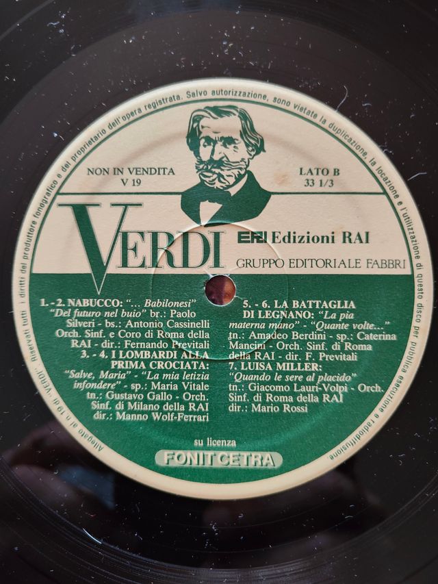 LP GIUSEPPE VERDI, 20 OPERE