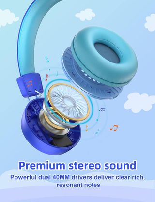 Cascos Bluetooth para niños (azul)