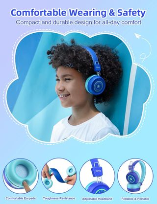 Cascos Bluetooth para niños (azul)