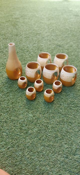 CERAMICA PORTUGUESA JARRA 10 PIEZAS C. PEREIRA