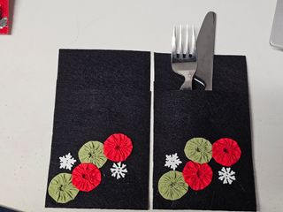 Porta cubiertos Navidad Manualidades