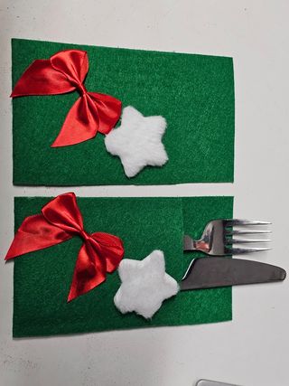 Porta cubiertos Navidad Manualidades
