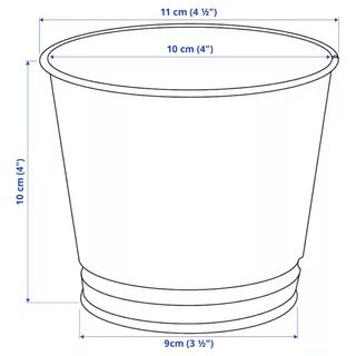 Juego 3 maceteros acero galvanizado