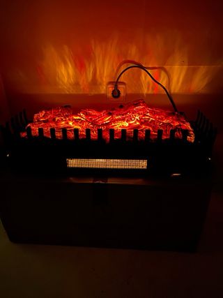 chimenea de led y calefactor