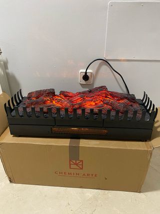 chimenea de led y calefactor