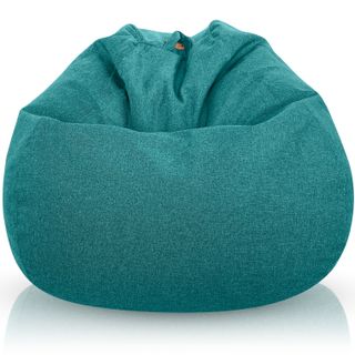 Puff rosa redondo moderno - Puf infantil salon XXL