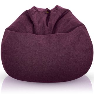 Puff rosa redondo moderno - Puf infantil salon XXL