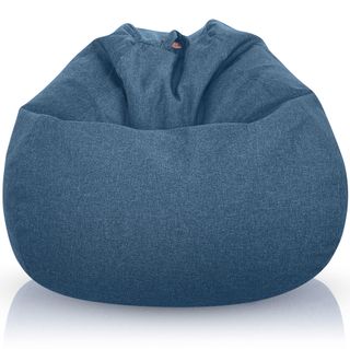 Puff rosa redondo moderno - Puf infantil salon XXL