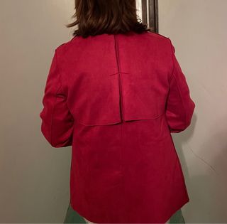 chaqueta ante roja oscura