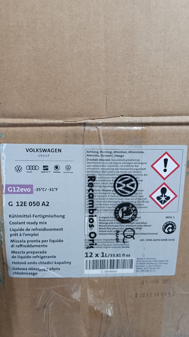 Anticongelante G12 EVO