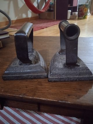Planchas de hierro antiguas lote de 2.