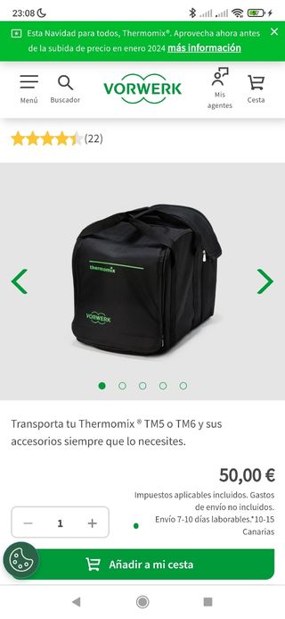 Bolsa/ Funda de transporte Thermomix