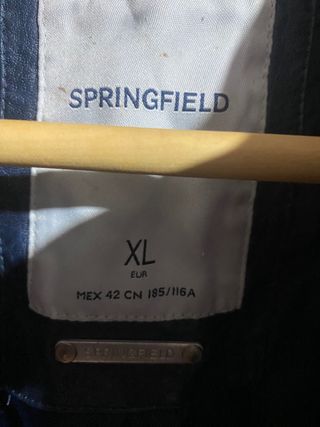 Chaqueta de cuero azul marino talla xl