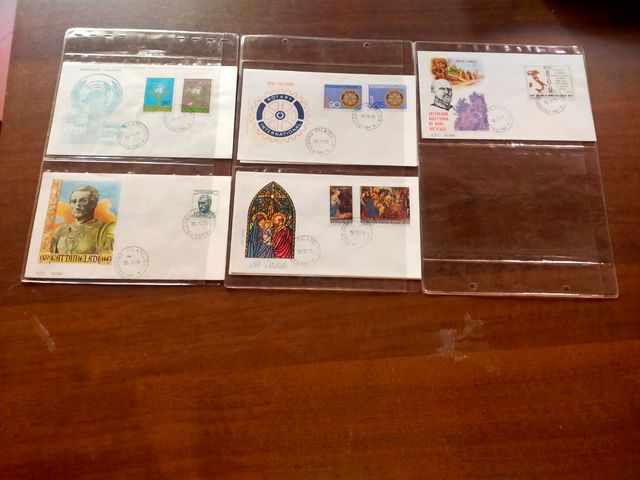 9 buste primo giorno Italia 1970