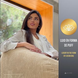 Puff salon redondo de pana - Puf gigante gamer XXL