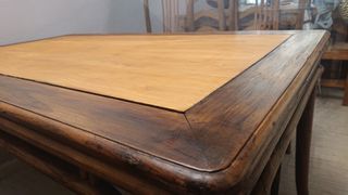 Mesa comedor + 4 sillas ébano y teka