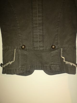 Cazadora gris cuello mao
