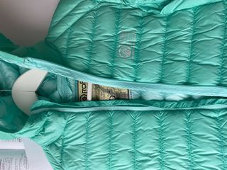 Abrigo Plumas Nórdico XS mujer azul turquesa