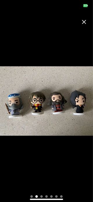 4 figuras Harry Potter y caja musical