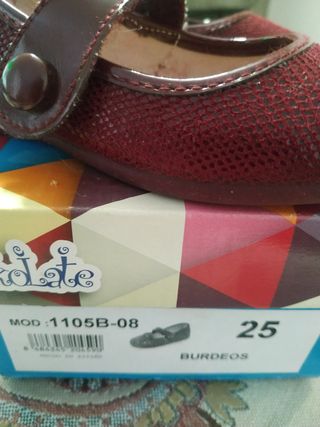 Zapatos burdeos núm 25