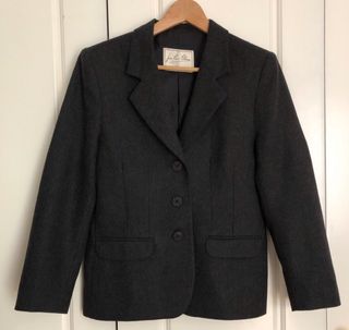 Blazer negro vintage, mujer, talla M