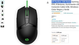 NUEVO Ratón gamer PC HP Pavilion Gaming Mouse 300