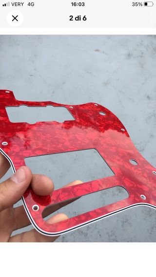 fender jazzmaster red pickguard humbucker