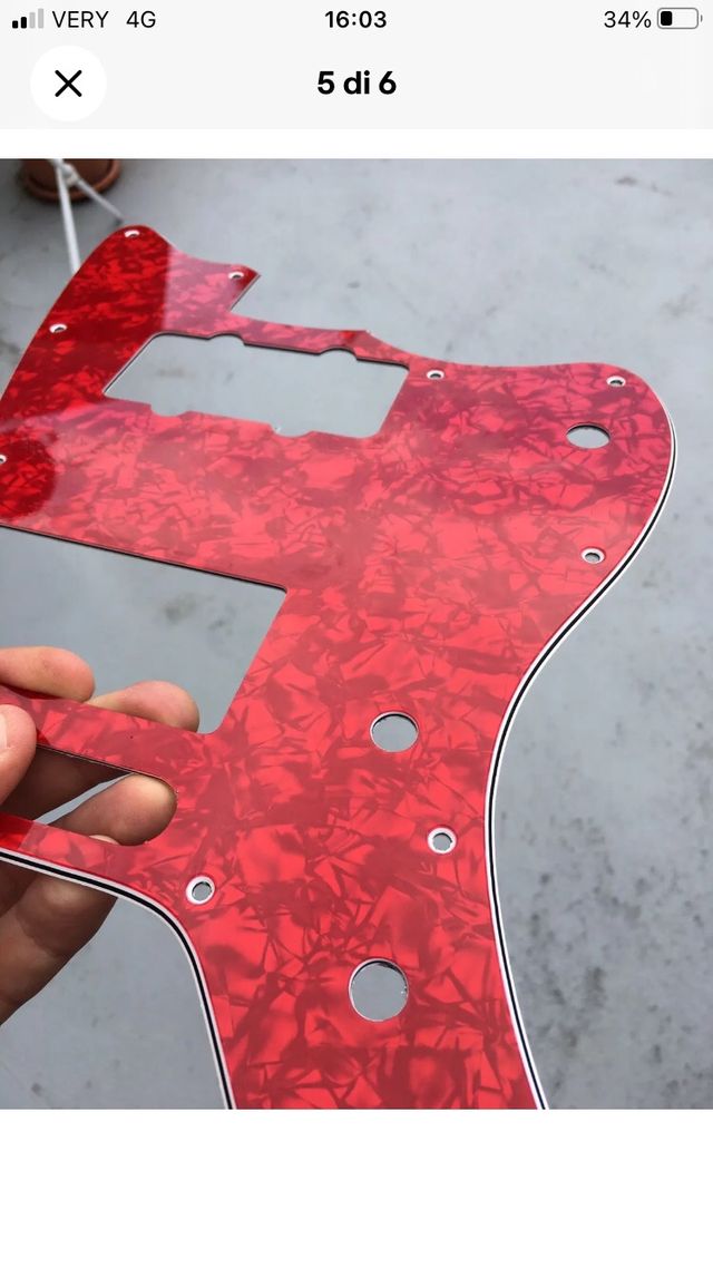 fender jazzmaster red pickguard humbucker