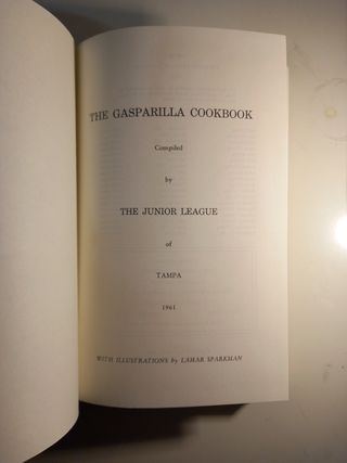 The gasparilla cookbook, libro de cocina y recetas