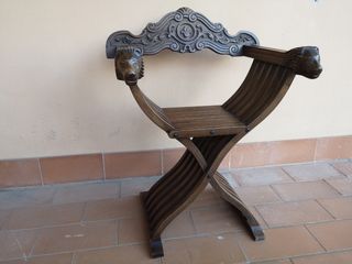 Sedia Savonarola anni 60 Testa di leone