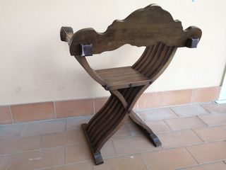 Sedia Savonarola anni 60 Testa di leone