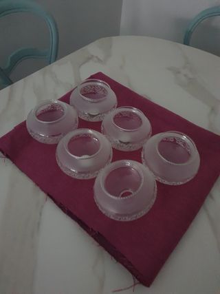 lote juego de 6 Tulipas de cristal