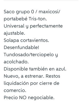saco grupo 0