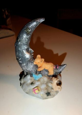 Set di 4 statuine in resina con topolini e orsacchiotto