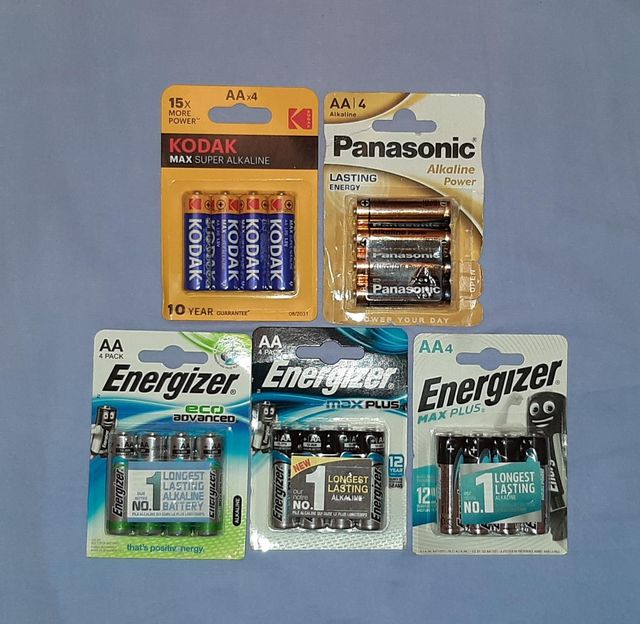 Pilas alcalinas AA Kodak, Panasonic o Energizer