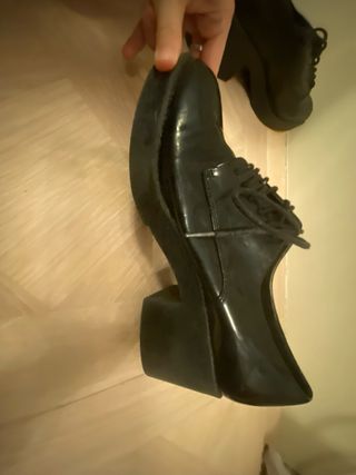 zapato masculino tacón ancho