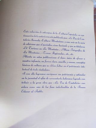 Álbum"La voz de Cantabria-cultura española" 1935