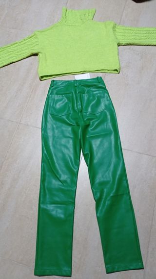 SUÉTER lana verde lima