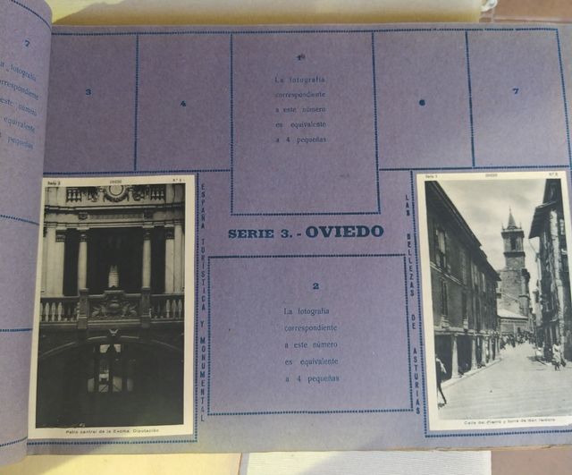 VECCHIO ALBUM DI CARTE COLLEZIONABILI LE BELLEZZE DELLE ASTURIE