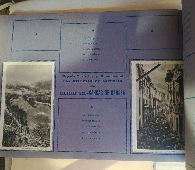 VECCHIO ALBUM DI CARTE COLLEZIONABILI LE BELLEZZE DELLE ASTURIE