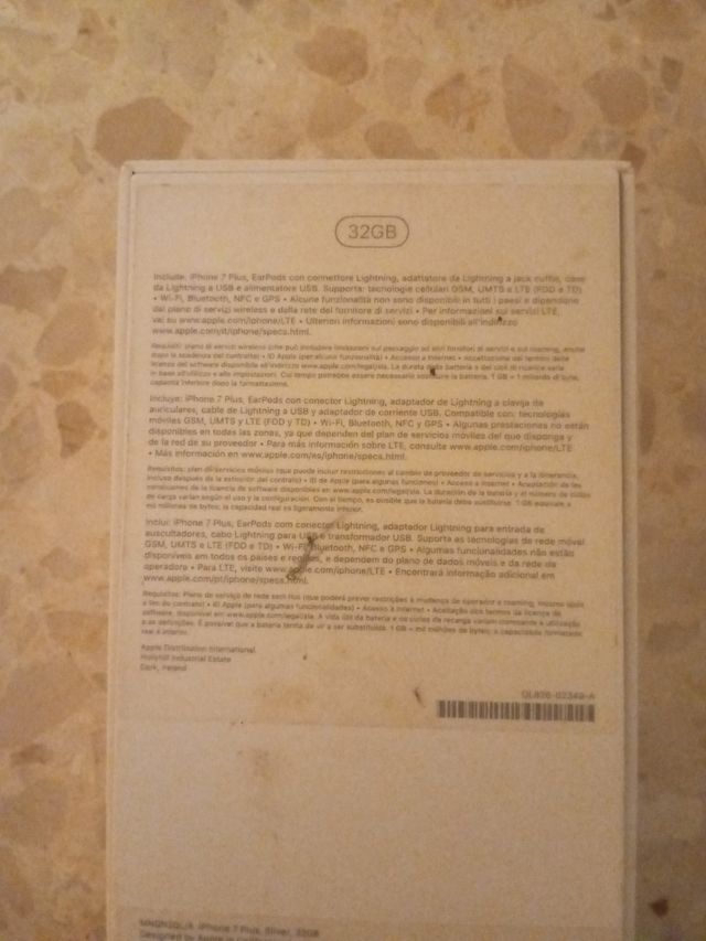 iphone 7 plus caja