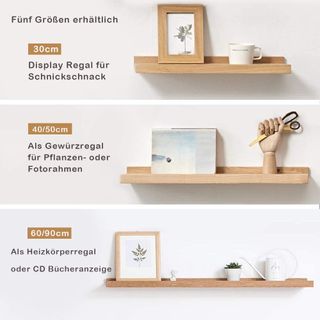 NUEVO estante de pared madera roble 100x10cm