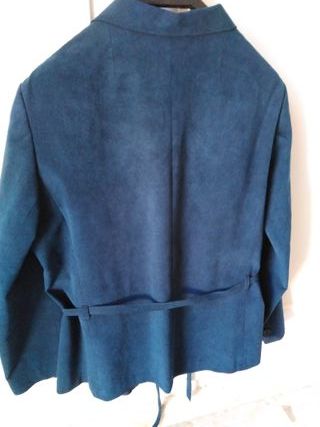 Traje chaqueta azul antelina