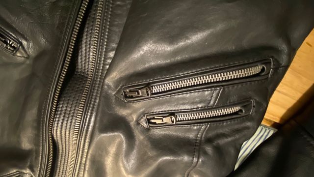 Cazadora cuero chico motera