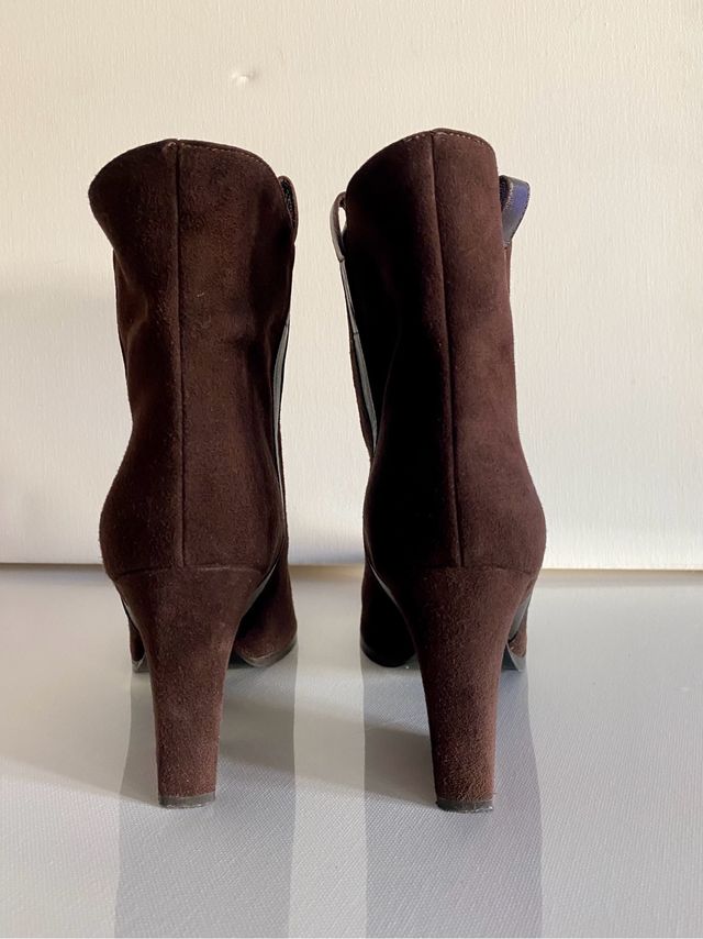 tronchetto in suede brown