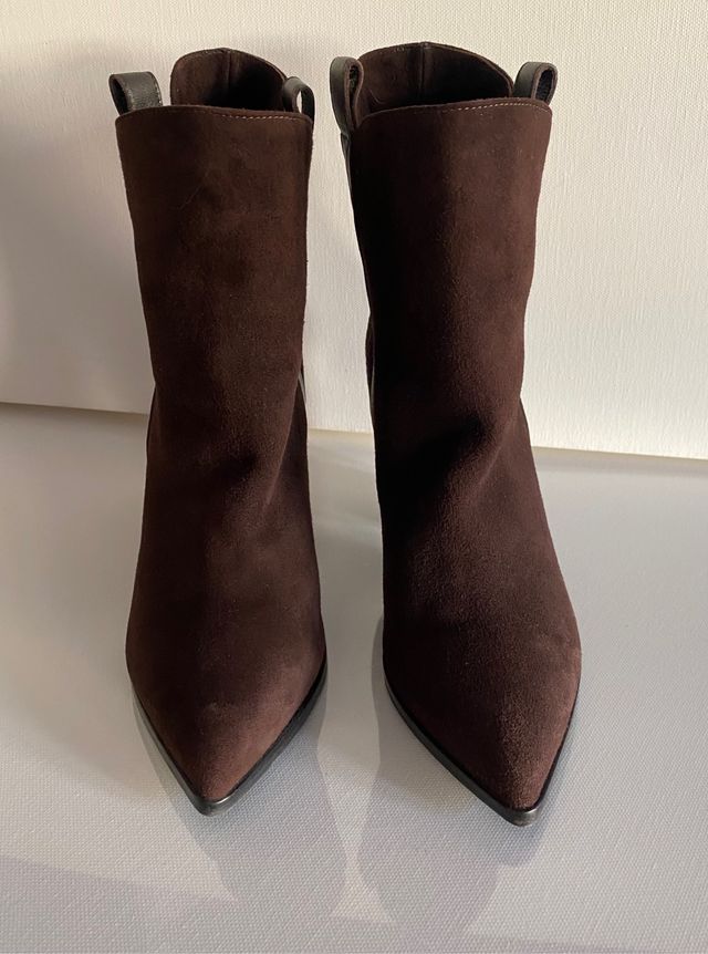 tronchetto in suede brown