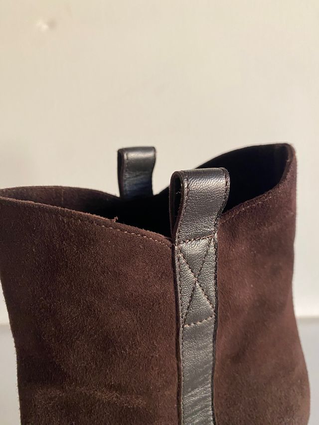 tronchetto in suede brown