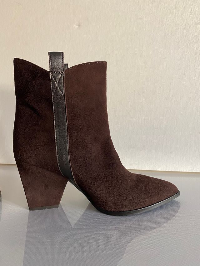 tronchetto in suede brown