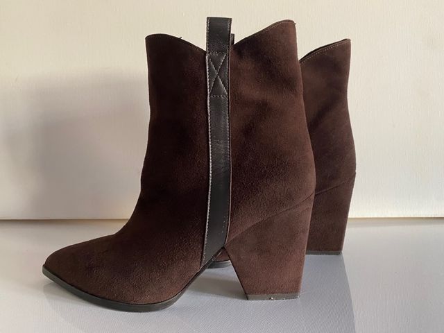 tronchetto in suede brown